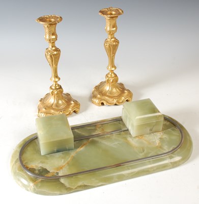 Lot 321 - A pair of Louis XV style gilt bronze...