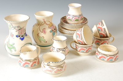 Lot 326 - A collection of Devon, Honiton pottery, to...