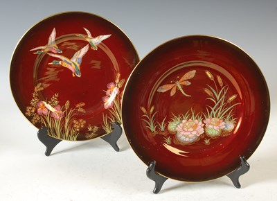 Lot 329 - A Carlton Ware Rogue Royale plate in the...