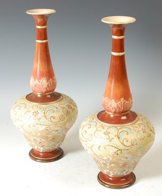 Lot 344 - A pair of 19th century Royal Doulton stoneware...