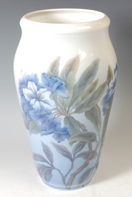Lot 349 - A Royal Copenhagen porcelain vase, of lobed...