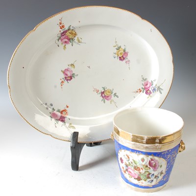 Lot 372 - A 19th century porcelain cache pot, the body...