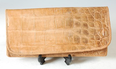 Lot 412 - A 20th century beige crocodile / alligator...