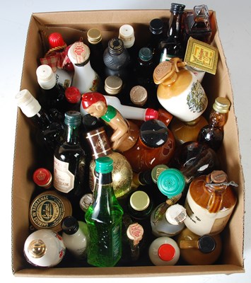 Lot 262 - A box of assorted miniature spirits, to...