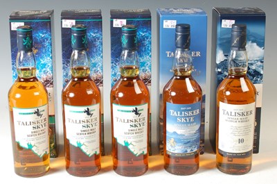 Lot 264 - Five boxed bottles of Talisker Skye Single...