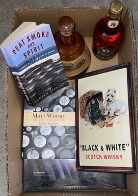 Lot 511 - A box of assorted whisky items, to include a...