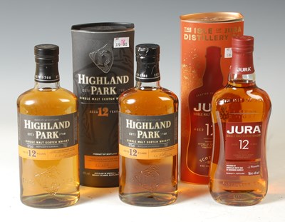 Lot 273 - Two bottles, one cased, of Highland Park 12...