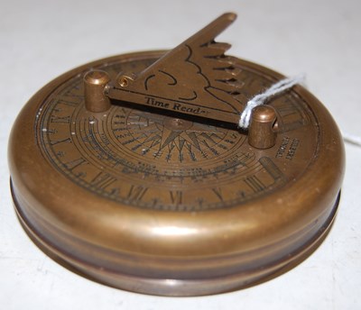Lot 204 - A vintage Gilbert combination pocket sun dial...