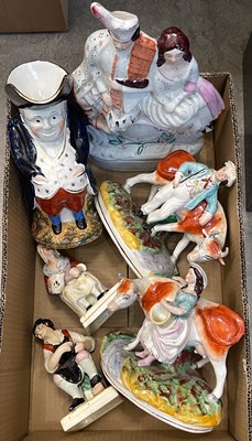 Lot 484 - A box of assorted Staffordshire Pottery...