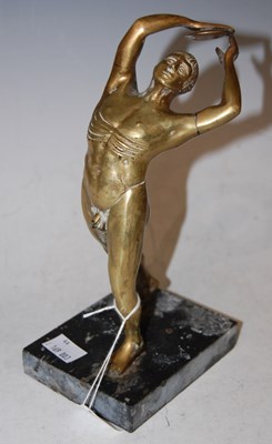 Lot 206 - A bronze figure of a discus thrower, 23cm high