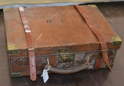 Lot 405 - A late 19th / early 20th century leather...