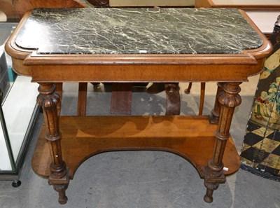 Lot 637 - A 19th century oak console table, the top...
