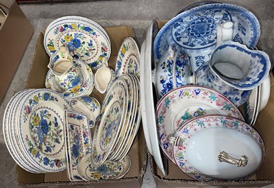 Lot 520 - Two boxes of assorted ceramics, to include a...