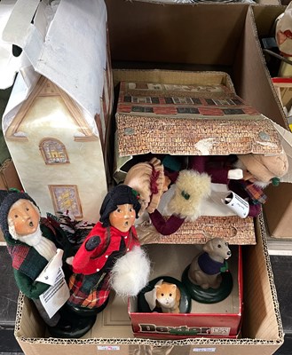 Lot 476 - A box of assorted Christmas decorations, to...