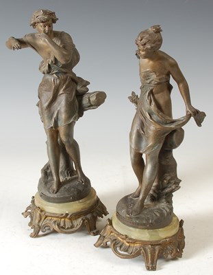 Lot 295 - Ernest Justin Ferrand (1846-1932), two bronzed...