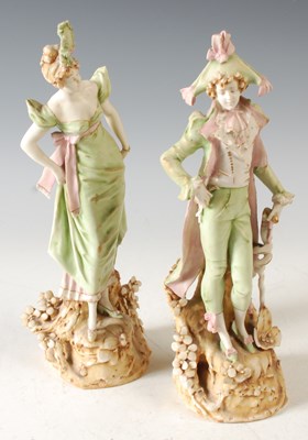 Lot 337 - A pair of Turn-Teplitz Austria porcelain Art...