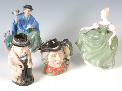 Lot 305 - A group of Royal Doulton ceramic figures, to...