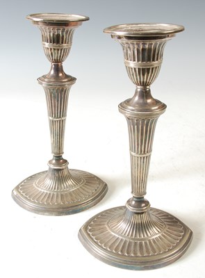 Lot 309 - A pair of Neoclassical style silver plated...