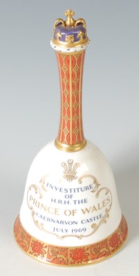 Lot 296 - A Royal Crown Derby porcelain bell,...