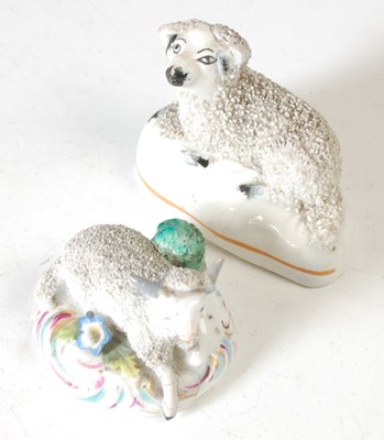 Lot 298 - Two 19th century Staffordshire ceramic figures,...