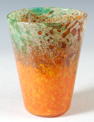 Lot 316 - A Monart glass vase, shape 'OE.VII', mottled...