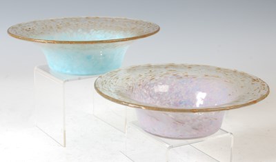 Lot 318 - A Monart glass bowl, shape 'UB', mottled blue...