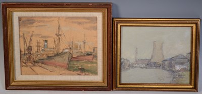 Lot 556 - William Timmins (fl. 1906 -1956) Glasgow Docks...
