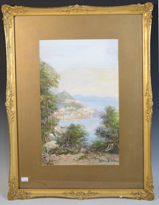 Lot 575 - Yves Gianni (19/20th Century) A view of Amalfi...