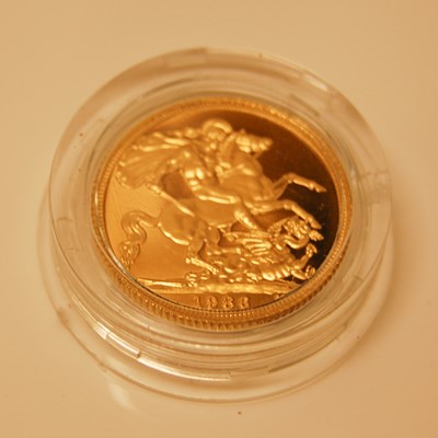Lot 220 - An Elizabeth II gold half sovereign dated 1986