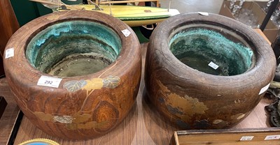 Lot 292 - A pair of Japanese Maki-E lacquer and mother...