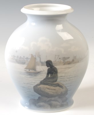 Lot 330 - A Royal Copenhagen porcelain vase, decorated...