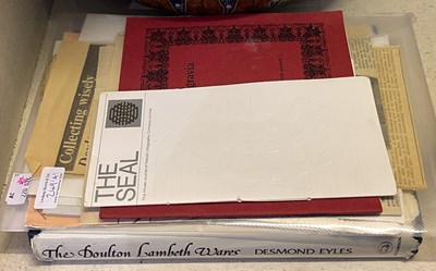 Lot 249A - A collection of Doulton related material...
