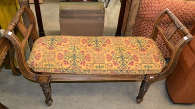 Lot 690 - A 19th century mahogany duet piano stool, in...