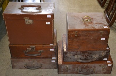 Lot 712 - A group of six antique boxes, to include...