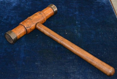 Lot 414 - An antique Shipwright caulking mallet, with...