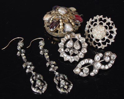 Lot 24 - A pair of 19th century silver-mounted paste...