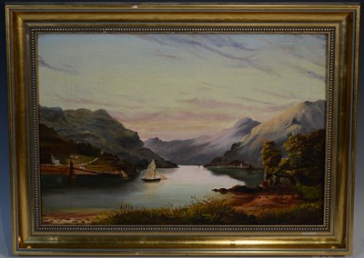 Lot 580 - 20th century British school Highland loch...