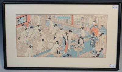 Lot 571 - After Utagawa Yoshiiku (1833-1904) Quarrelling...