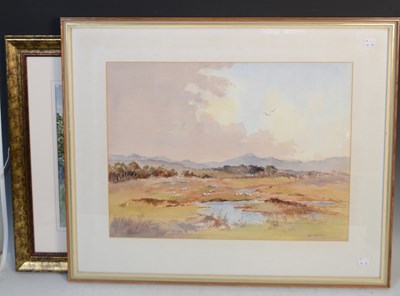 Lot 532 - James Gowans Moorland scene watercolour,...
