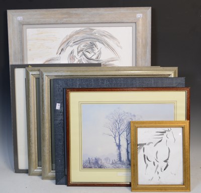 Lot 542 - Contemporary Expressive painting of a horse...