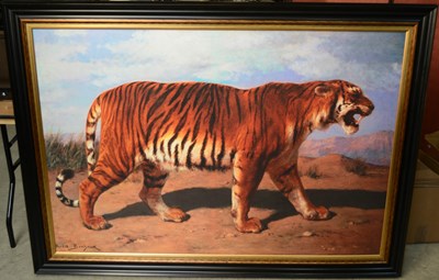 Lot 538 - After Rosa Bonheur (1822-1899) Stalking Tiger...
