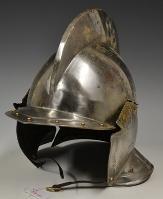 Lot 447 - A replica Burgonet open faced helmet, with...