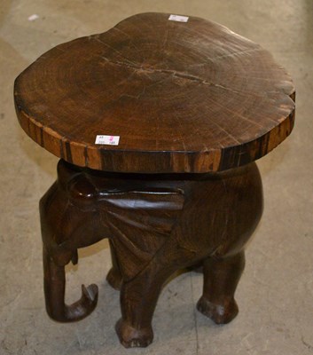 Lot 737 - A decorative carved wood elephant form...
