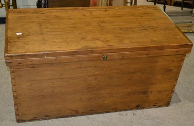 Lot 757 - A late 19th / early 20th century pine kist,...