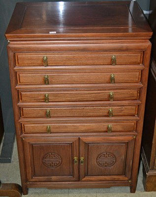 Lot 759 - A 20th century Chinese rosewood flatware...