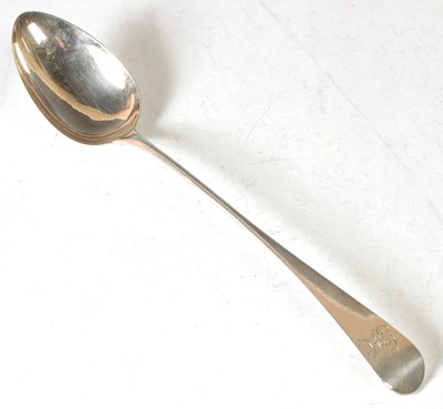 Lot 176 - A Scottish Provincial silver serving spoon,...