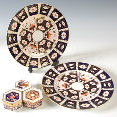 Lot 341 - A pair of Royal Crown Derby old Imari Pattern...