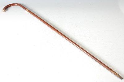 Lot 501 - An antique hook handled walking stick, with...