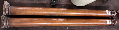 Lot 395 - A pair of 19th century mahogany columns with...