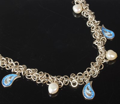 Lot 11 - Sheila Fleet, an Edinburgh silver enamel and...